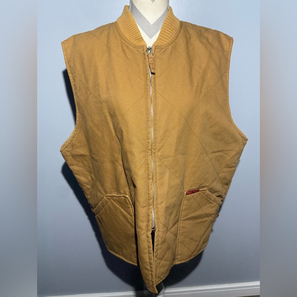 Men's Quilted Tan Vest
